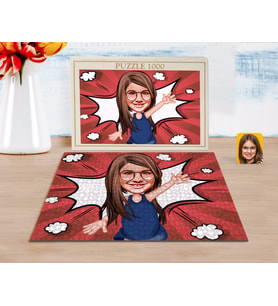 BK Gift Kişiye Özel Kız Çocuk Karikatürlü 1000 Parça Profesyonel Puzzle-4