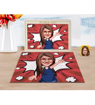 BK Gift Kişiye Özel Kız Çocuk Karikatürlü 1000 Parça Profesyonel Puzzle-4