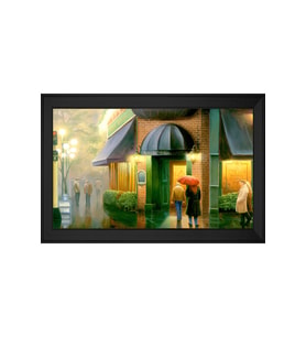Manzara Temalı Kanvas Tablo 50 x 70 cm Siyah Çerçeve