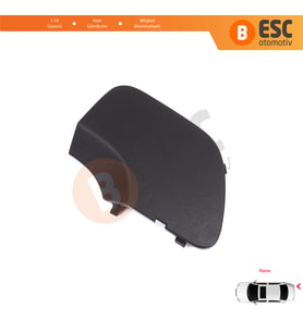 Renault Dacia Duster MK2 HM 2017-2023 511656583R için Arka Tampon Çeki Demiri Kapağı Siyah