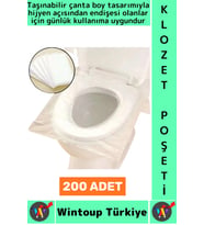 #KlozetPoşeti Çanta Boy Hijyenik Tam Kapama Her Biri Tek Kullanım Tuvalet Klozet Kapak Poşeti 200'lü