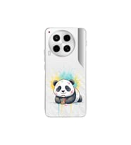 Tecno Camon 30 ile Uyumlu Splash Panda Tasarımlı Şeffaf Silikon Kılıf