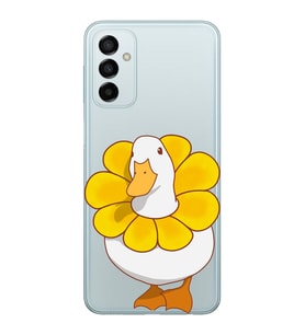 Samsung Galaxy M13 Uyumlu Tatlı Ördek Desenli Şeffaf Telefon Kılıfı