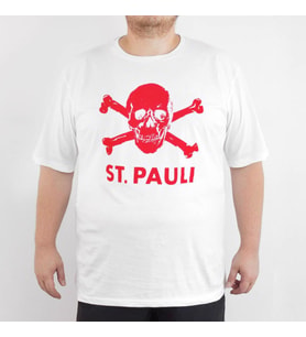 Bant Giyim - St. Pauli 4XL Büyük Beden Beyaz Erkek Tişört