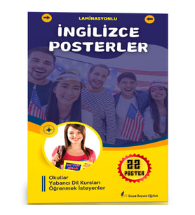 Laminasyonlu İngilizce Posterler (İngilizce Kurs Posterleri)