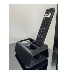 Dekoratif Kumanda Organizer Standı Uzaktan Kumanda Düzenleyici TV Kumandalık Modern Siyah