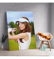 Golf Oynayan Kız Kanvas Tablo