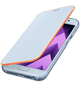 Galaxy A3(2017) ile Uyumlu Neon Flip Cover Mavi EF-FA320PLEGWW