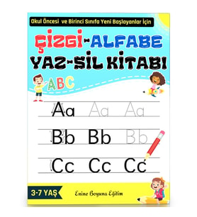 Çizgi-Alfabe YAZ-SİL Kitabı (Okul Öncesi ve Birinci Sınıflar İçin)