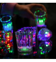 LED Işıklı Eğlence Bardakları - 3 Modlu Renk Değiştiren Bardak 12 Adet