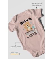 Amcaya Özel Kısa Kollu Bebek Body %100 Pamuk