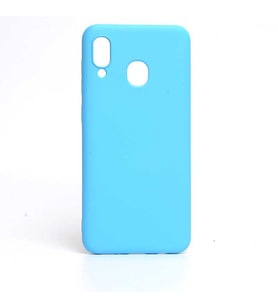 Samsung Galaxy A30 Kılıf İçi Kadife Özel Tasarım Esnek Yumuşak Pürüzsüz (Açık Mavi)
