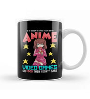 Anime Video Games Or Food Or I Don't Care Kupa Bardak Porselen
