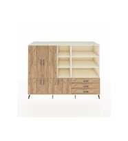 Kronos Dolap 11 Raflı 3 Çekmeceli 5 Kapaklı 220x59x163 Aytaşı-Çam