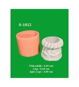 Örgü Desenli Saksı Silikon Kalıp (S1013)
