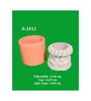 Örgü Desenli Saksı Silikon Kalıp (S1013)