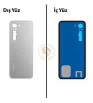 Infinix Hot 60 Pro Gümüş Uyumlu Arka Kapak Arka Cam Batarya Pil Kapağı Lazer Kesim Back Cover