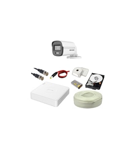 HIKVISION Colorvu 1li 2mp Set Gece Renkli Sesli Görüntü 1TB HDD (Beyaz)