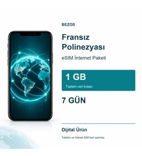 Northcity Fransız Polinezyası eSIM İnternet Paketi 1 GB 7 Gün