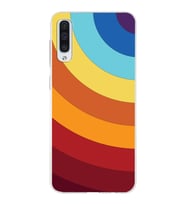 Samsung Galaxy A50  Kapak Renk Cümbüşü Tasarımlı Şeffaf Silikon Kılıf