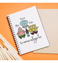 Sünger Bob Tasarımlı Defter Kişiye Özel