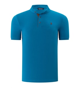 T8560 DEWBERRY T-SHIRT-DÜZ KOYU TURKUAZ (Karışık)