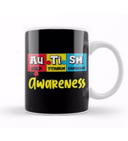 Autism Awareness Puzzle Chemical Periodic Table Kupa Bardak Porselen