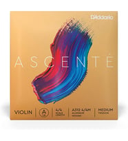 D'Addario A312 4/4M Ascente Tek Keman La (A) Teli  Hassas Enstrüman Duyarlılığı Alüminyum Sarımlı Yumuşak Tuşe ve Dengeli Rezonans