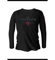 The Witcher Wild Hunt Baskılı Uzun Kollu Bisiklet Yaka Erkek Siyah T-Shirt