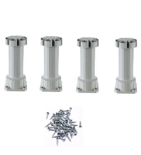 Ayarlı Mutfak Baza Ayağı Plastik Beyaz 8-12cm - 4 Adet
