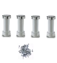 Ayarlı Mutfak Baza Ayağı Plastik Beyaz 8-12cm - 4 Adet