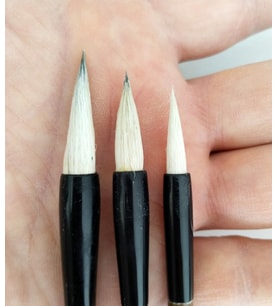 Tahrir Fırçası Koyun Kılı Büyük Boy 1. kalite, Sırlama, Çini, Vazo, Seramik, Sulu Boya, Resim, Brush Pen-S-M-L 3 Adet