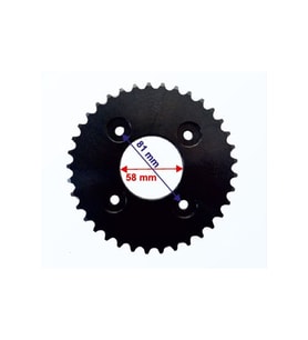 HONDA İNNOVA UYUMLU ARKA DİŞLİ 420-37T İÇ 58 MM ÖM SİYAH