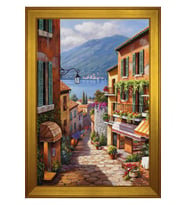 Manzara Temalı Kanvas Tablo 50 x 70 cm Gold Çerçeve