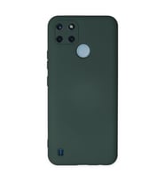 Realme C25y Kılıf Nano İçi Kadife Silikon - Koyu Yeşil