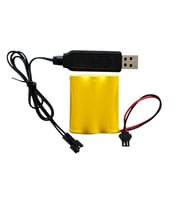 3.6 volt AA 800 mah şarjlı oyuncak bataryası ve şarj aleti-3 Pilli