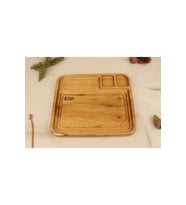 Ahşap Sunumluk Tepsi, Et ve Tost Sunum servis tabağı, Akasya Tabak, Dekorasyon, Aksesuar, 25x21cm