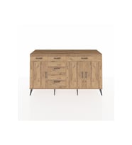 Kronos Konsol 2 Raflı 5 Çekmeceli 3 Kapaklı 176x59x99 Çam-Çam