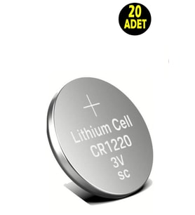 20 ADET 3 VOLT CR1220 Lityum Düğme Para Pil CR 1220
