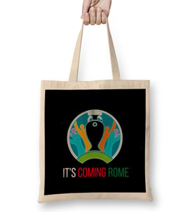İt's Coming Home To Rome İtaly EURO 2020 Bez Çanta Uzun Saplı