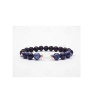 Meditasyon Bilekliği  Lapis Lazuli - Ay - Lav Doğal Taşlı  Iç Huzuru Bul  Sertifikalı