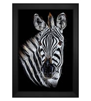 Hayvanlar Temalı Kanvas Tablo 80 x 110 cm Siyah Çerçeve