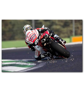 Cakatablo Virajdaki Ducati Motosiklet Pilot Görseli MDF Tablo