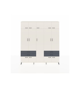 Arges Dolap 12 Raflı 4 Çekmeceli 2 Askılı 220x30x243 Aytaşı-Aytaşı/Antrasit
