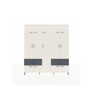 Arges Dolap 12 Raflı 4 Çekmeceli 2 Askılı 220x30x243 Aytaşı-Aytaşı/Antrasit