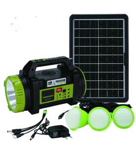 Wıson WS-5683 Şarjlı 30w Solar Şarjlı Ev Aydınlatma Seti Ra Ve Fan Powebank