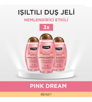 Deep Fresh Duş Jeli Shimmer Pembe Kapaklı 3 x 400 ml