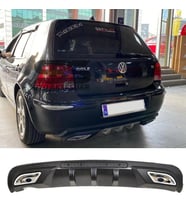 Volkswagen Golf 4 Difüzör Arka Tampon Eki 2 Egzoz Çıkışlı Siyah