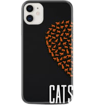 Apple iPhone 11 12 13 Mini Kılıf Desemli Silikon Cats 1792
