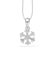 Swarovski Taşlı Özel Tasarım Kar Tanesi Snowflake Kadın Gümüş Kolye